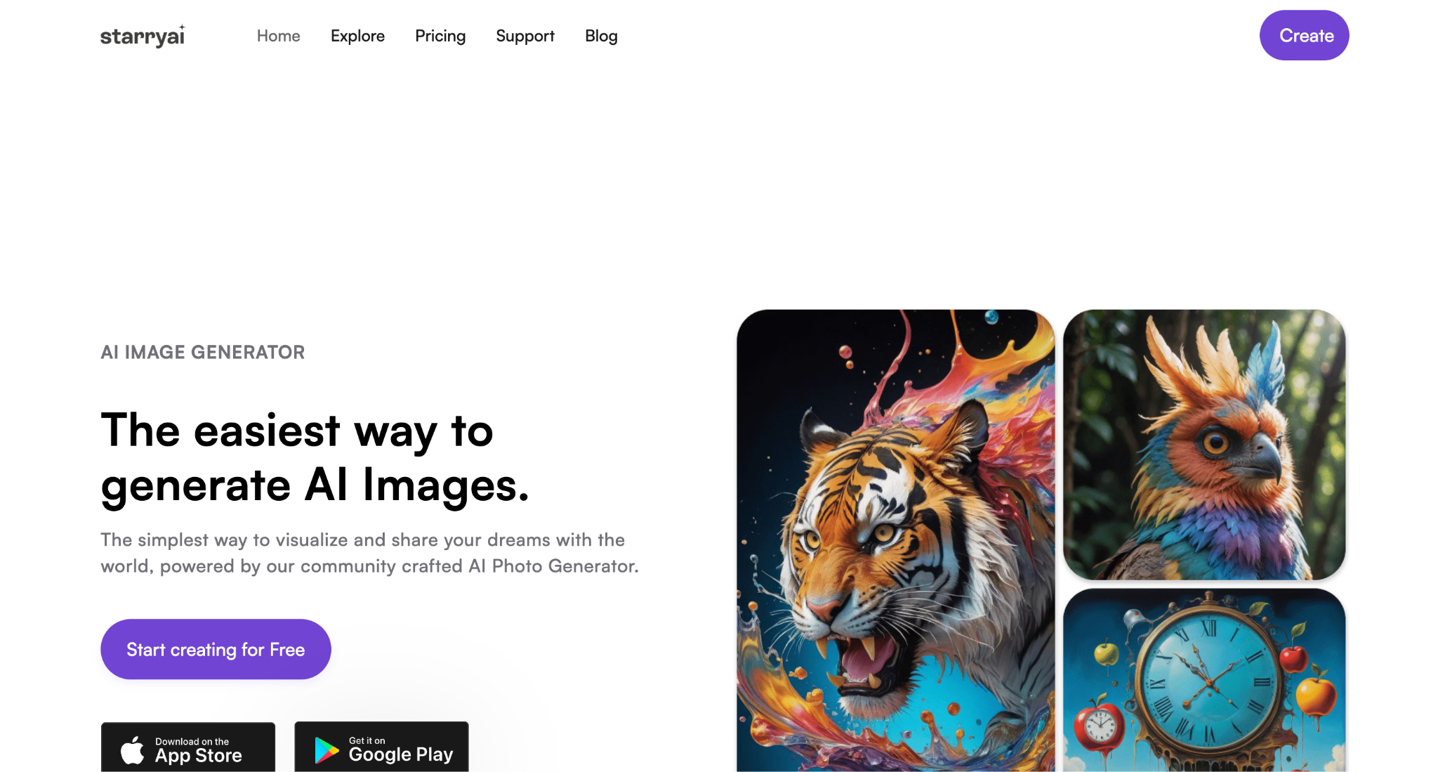 starry ai homepage