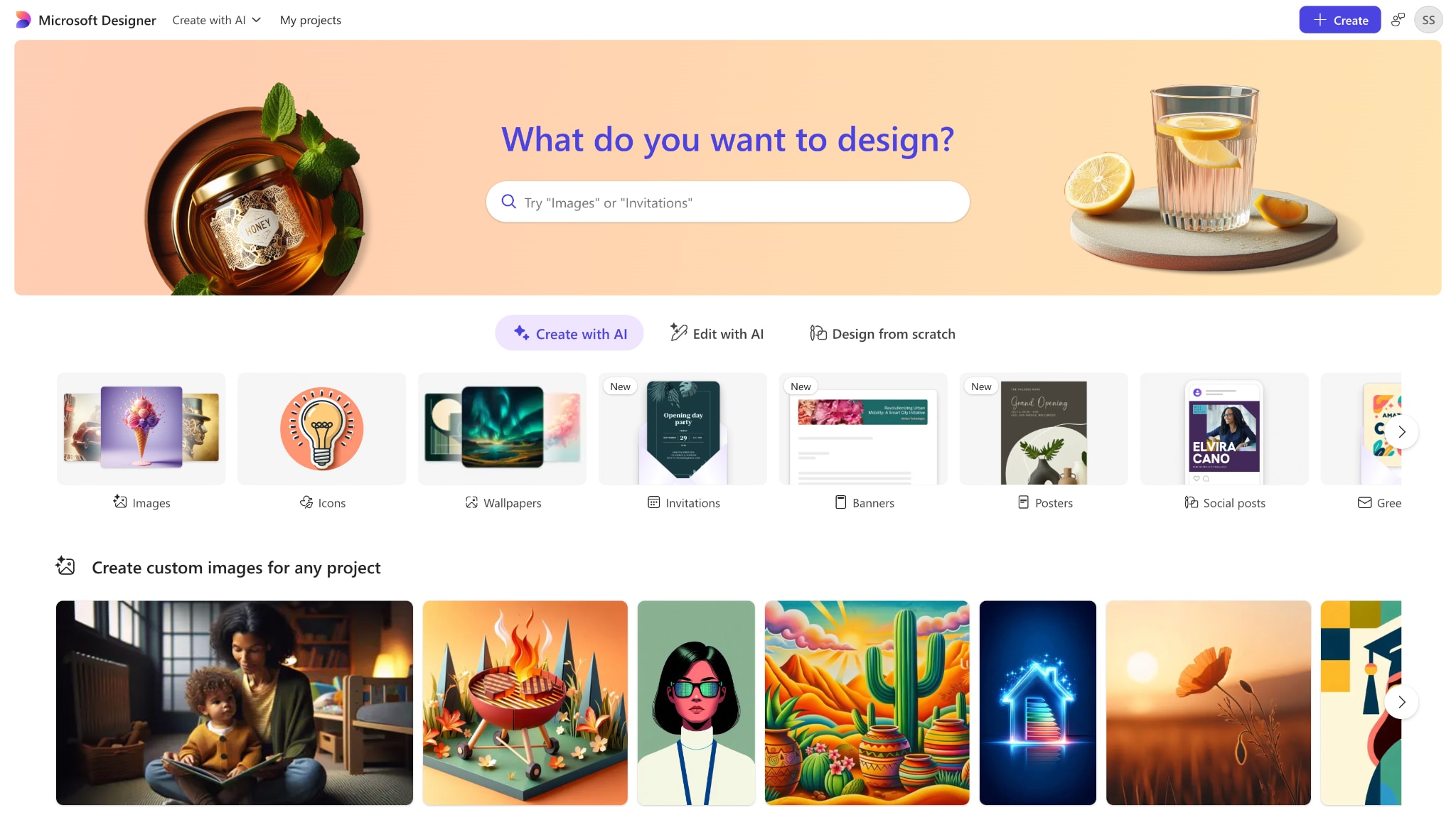 microsoft designer homepage