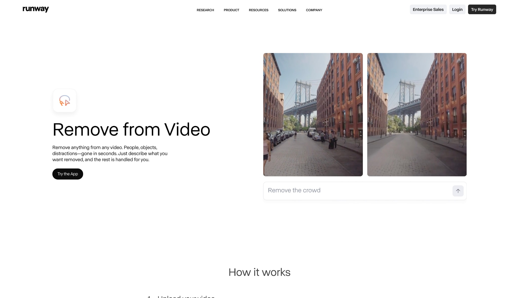 runway ml remove anything from the video homepage