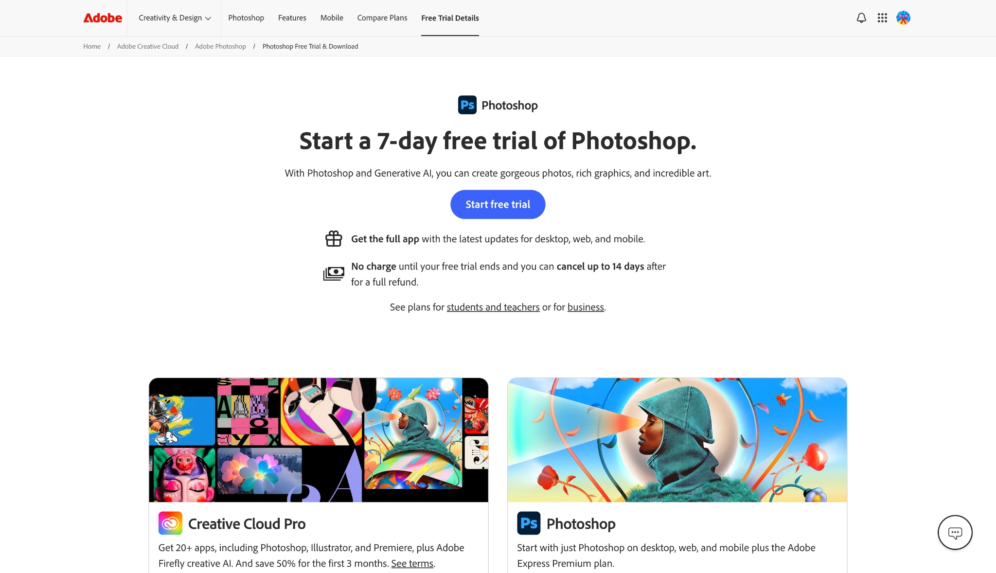 adobe photoshop homepage