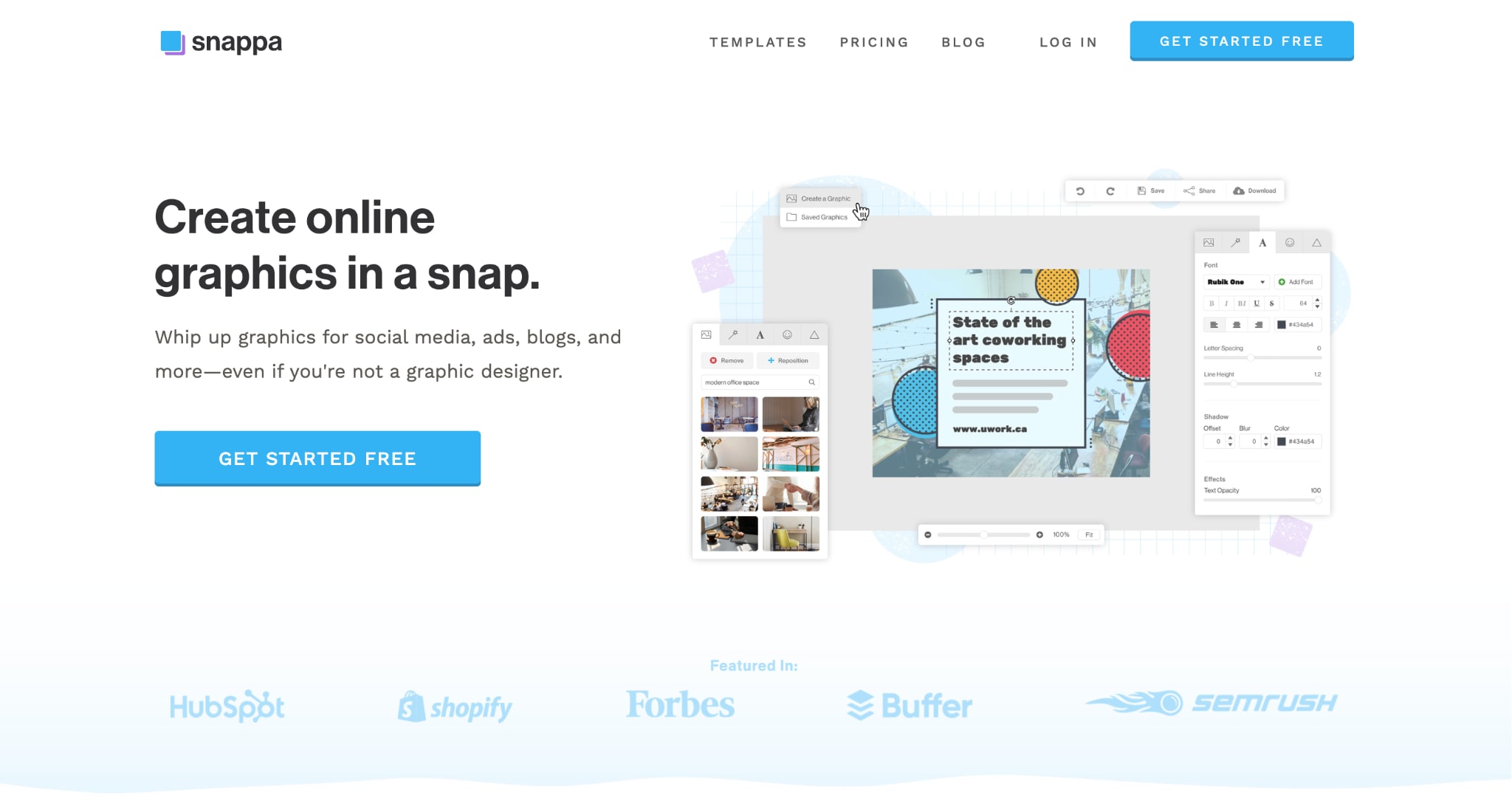 snappa homepage