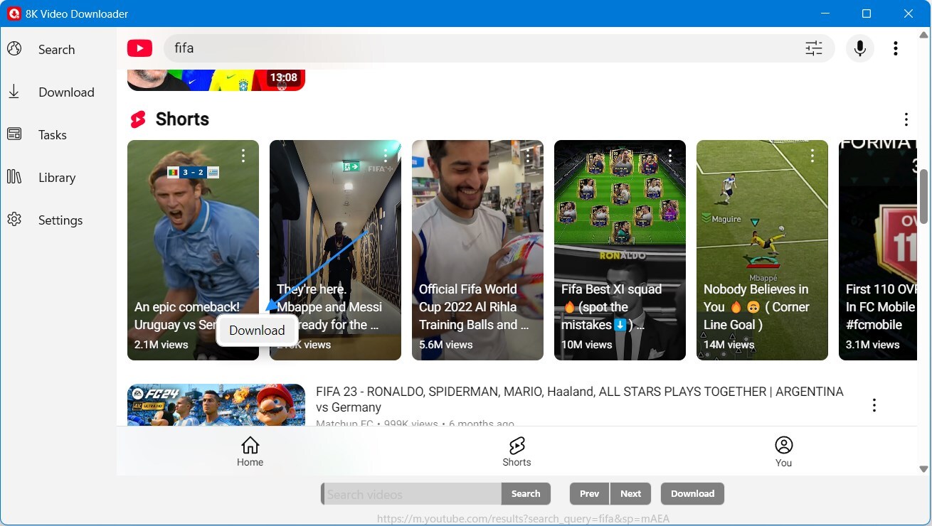 8k video downloader homepage