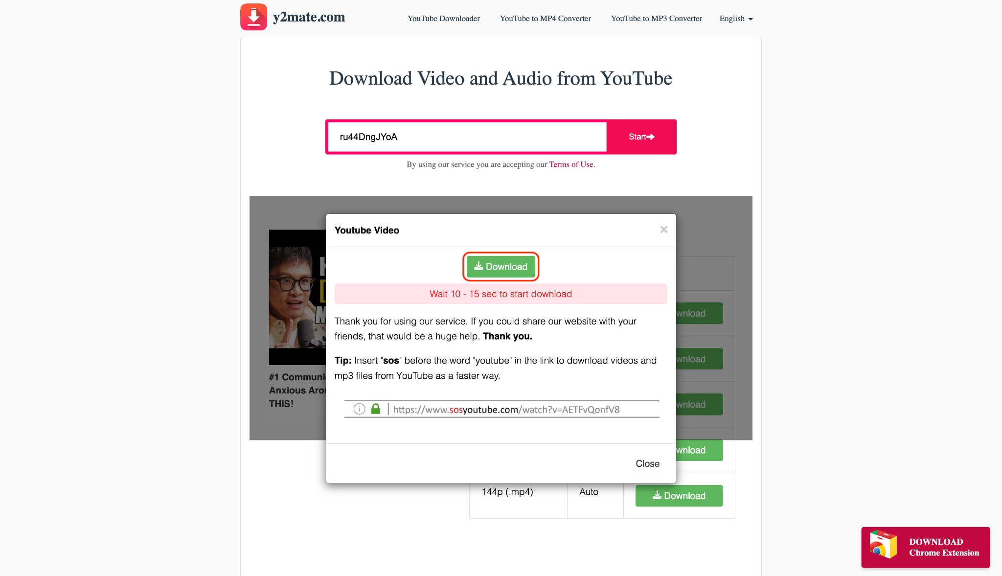 download and save the video