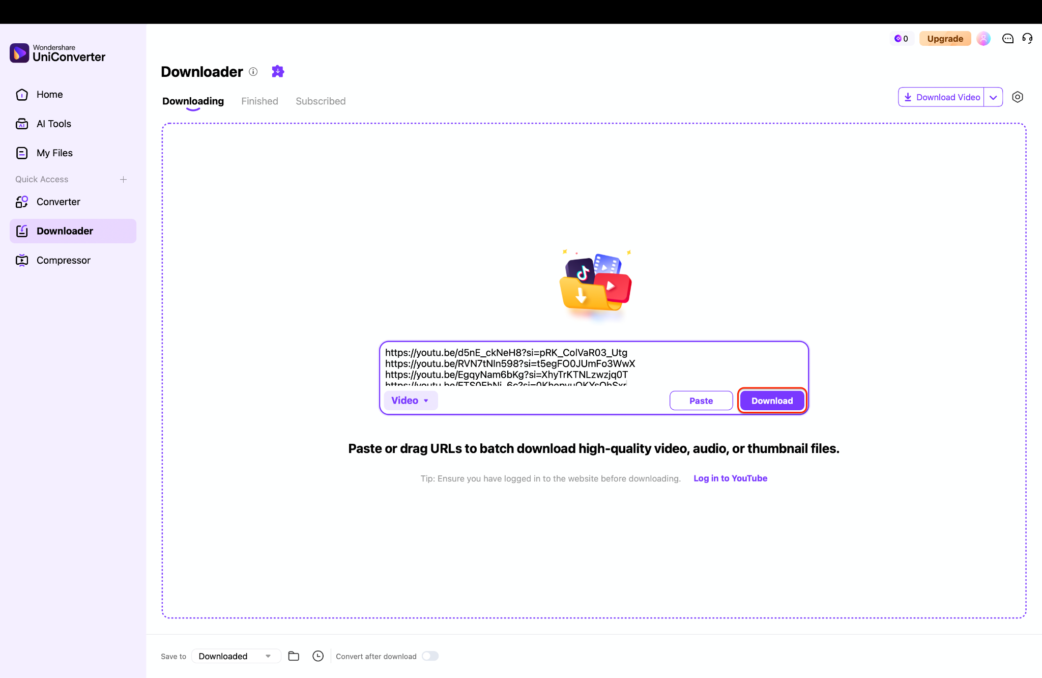 download and save the 8k videos