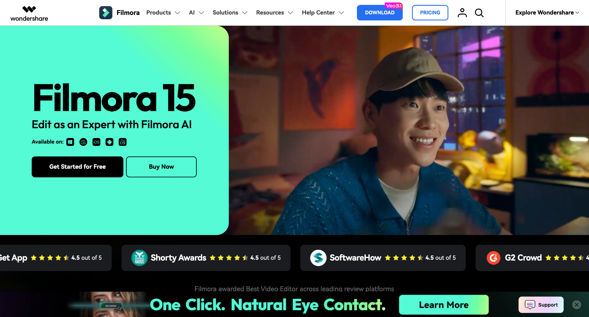 filmora homepage