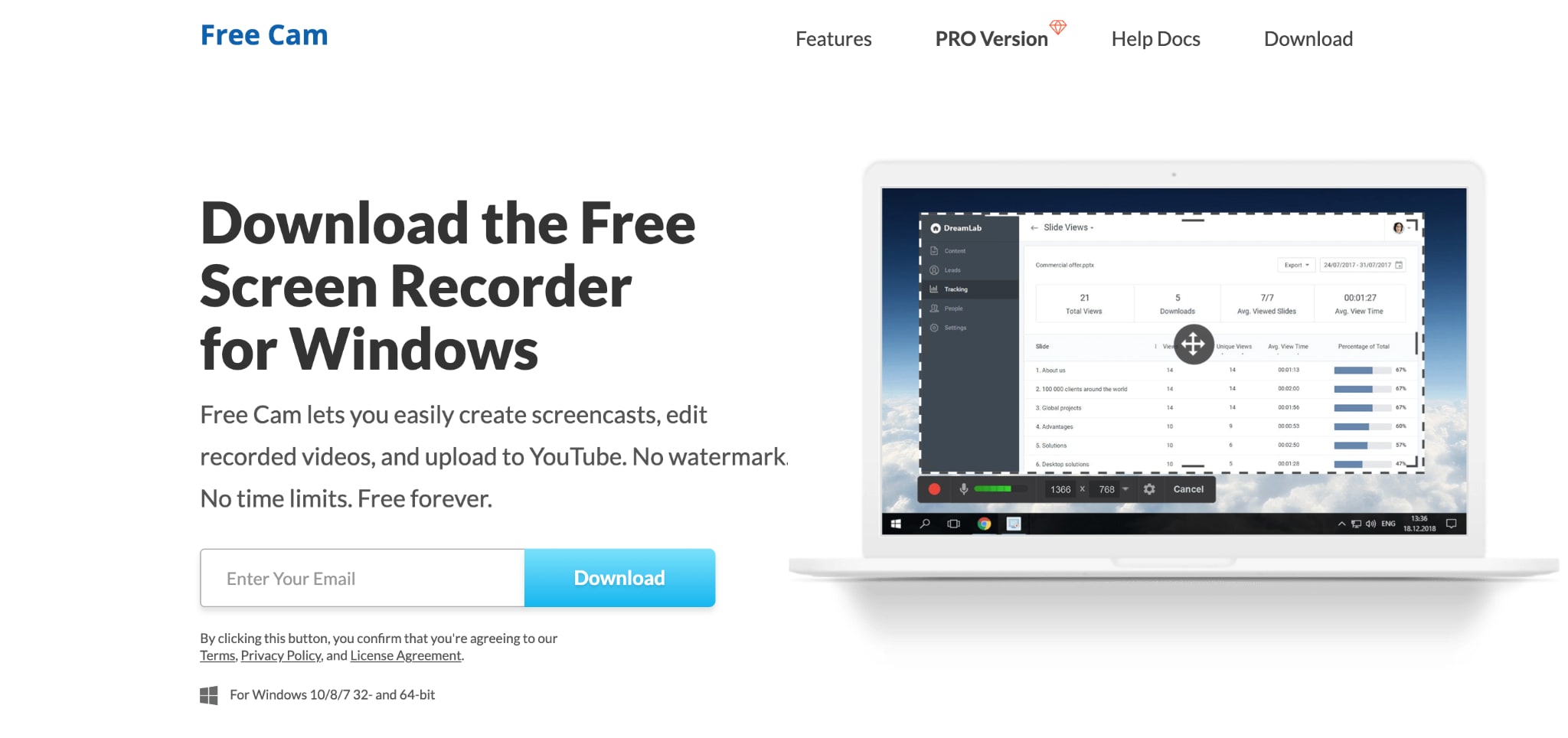 free cam homepage
