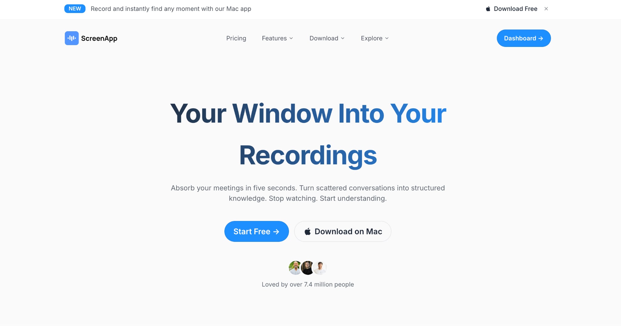 screenapp homepage