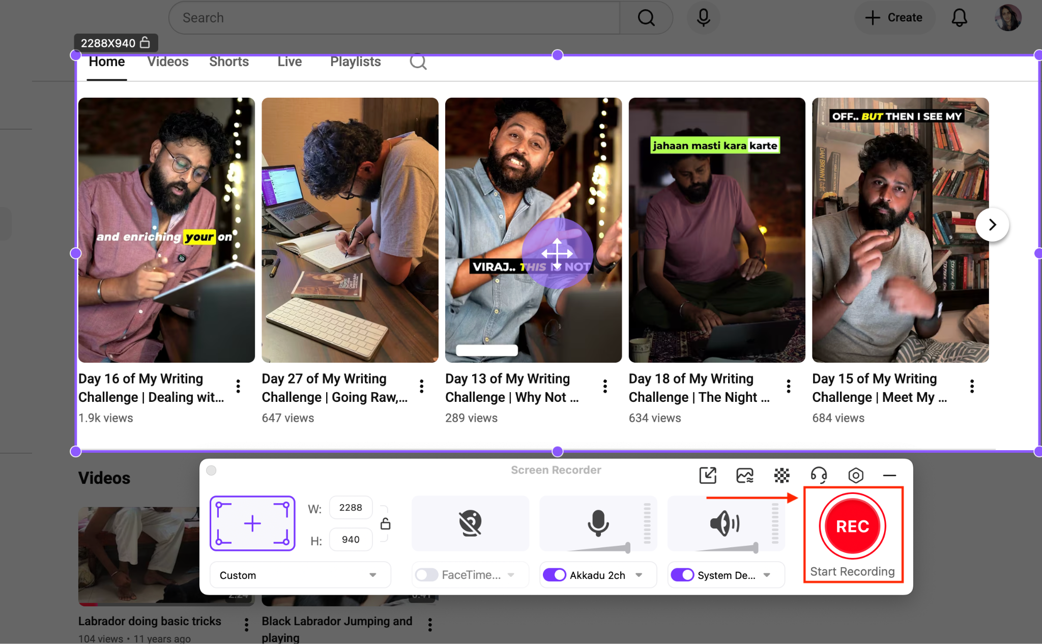 wondershare uniconverter start screen recorder