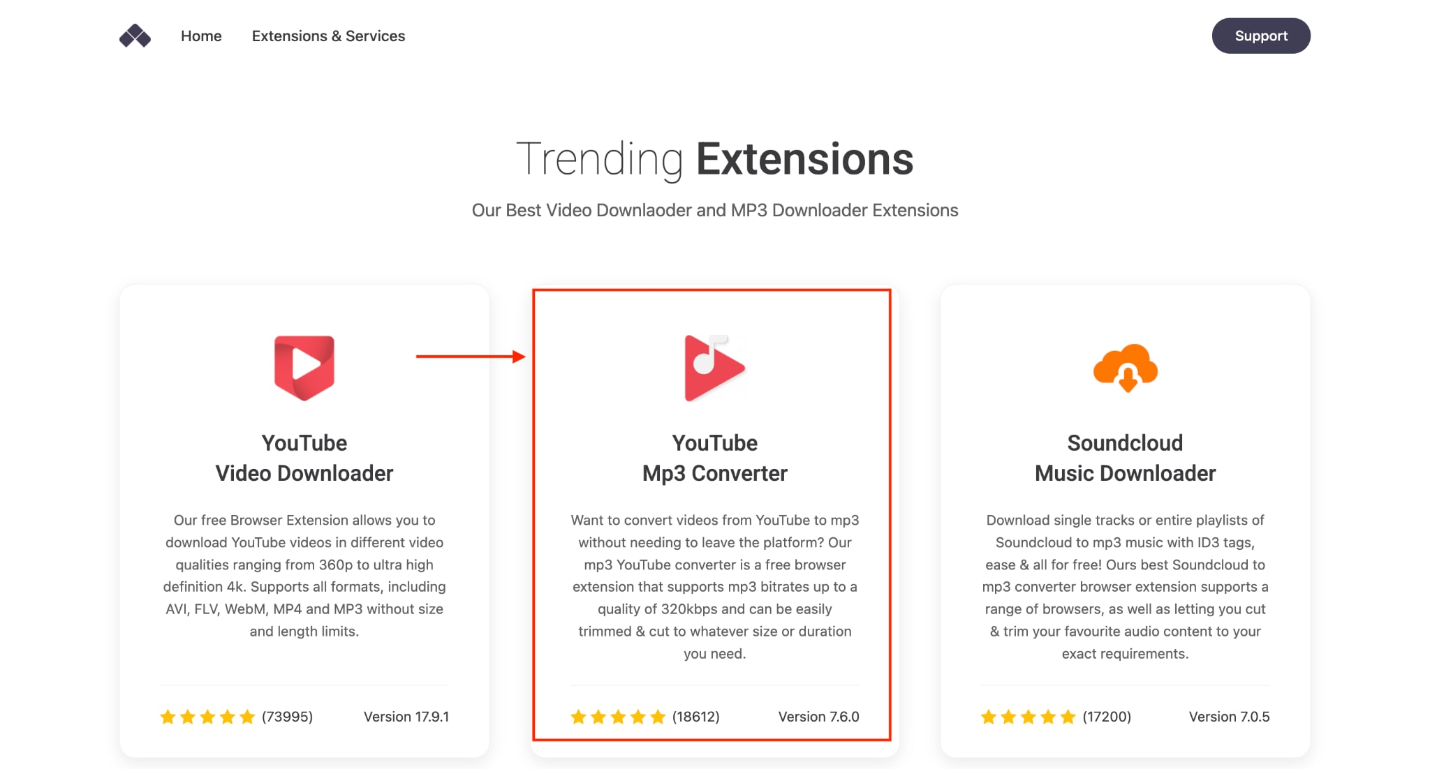 addoncrop youtube mp3 converter choose extension
