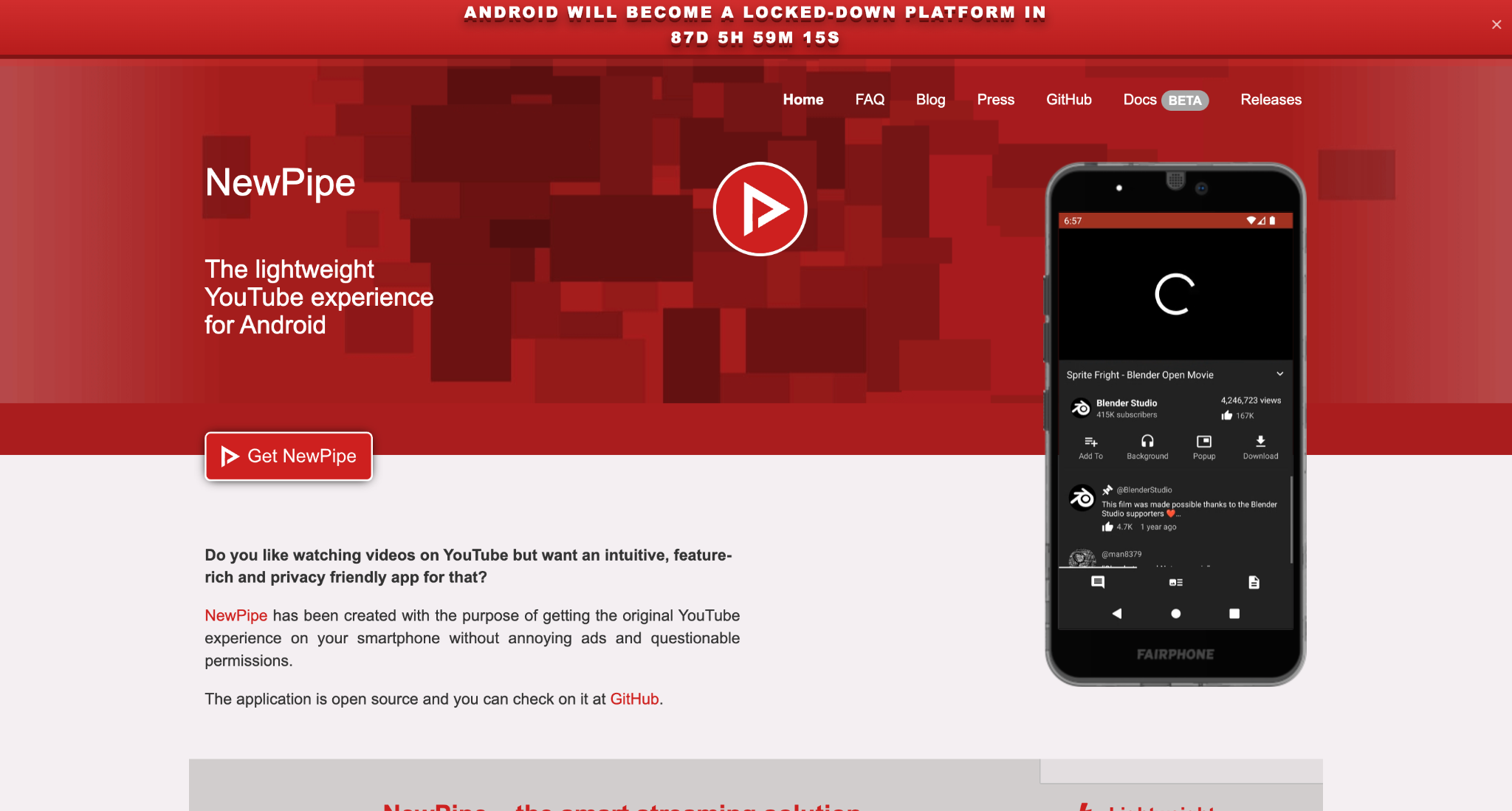 newpipe homepage