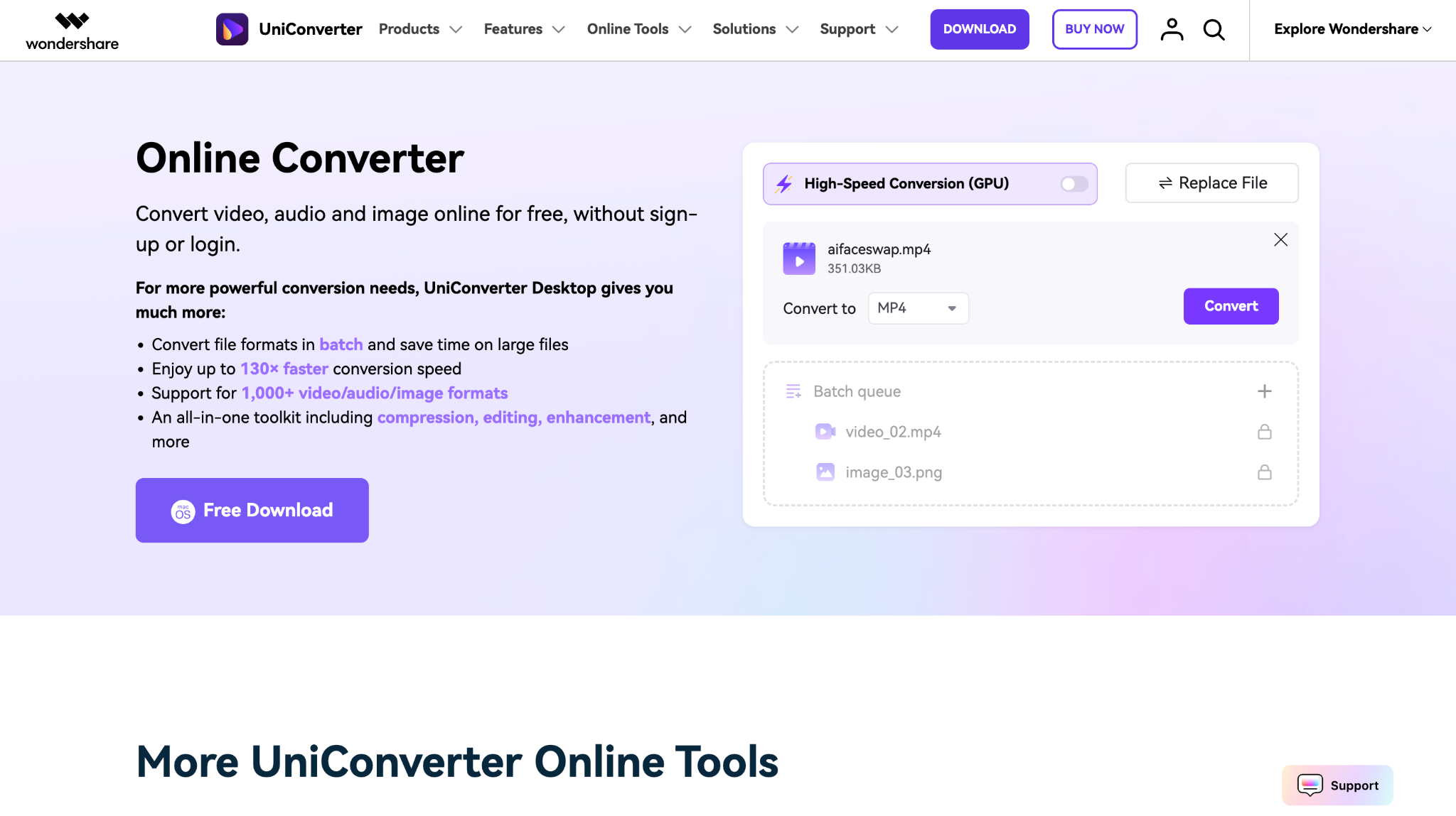 wondershare uniconverter upload video