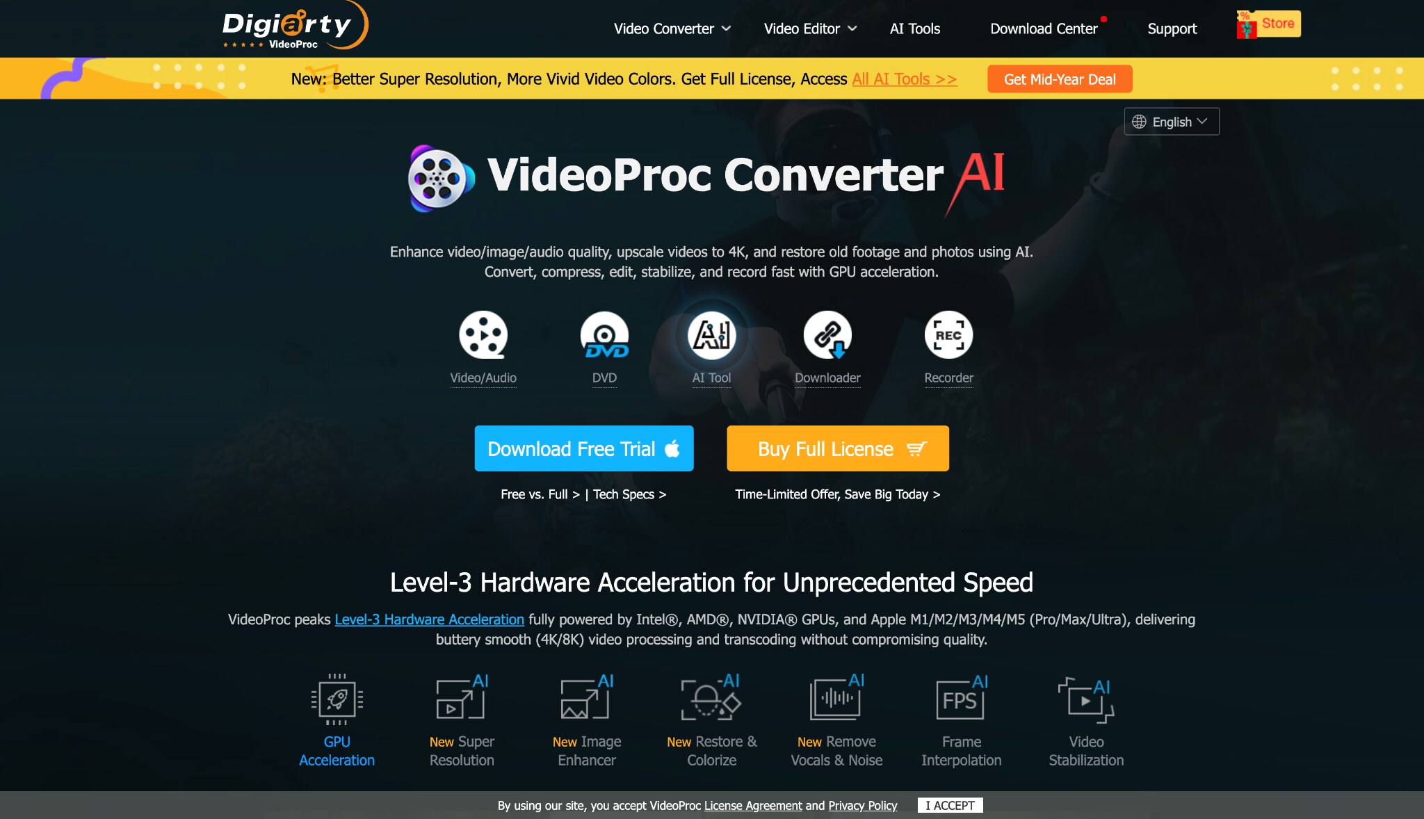 videoproc converter homepage