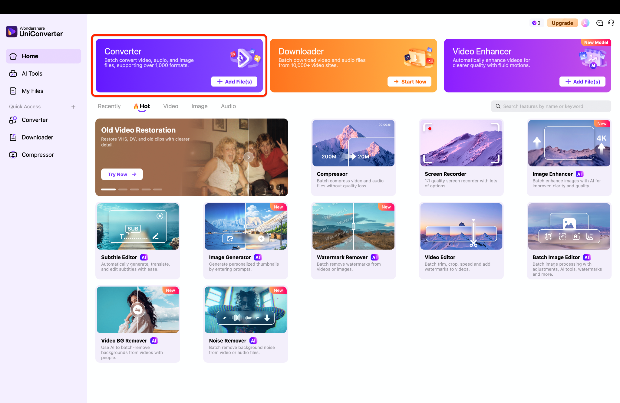 open converter and add files
