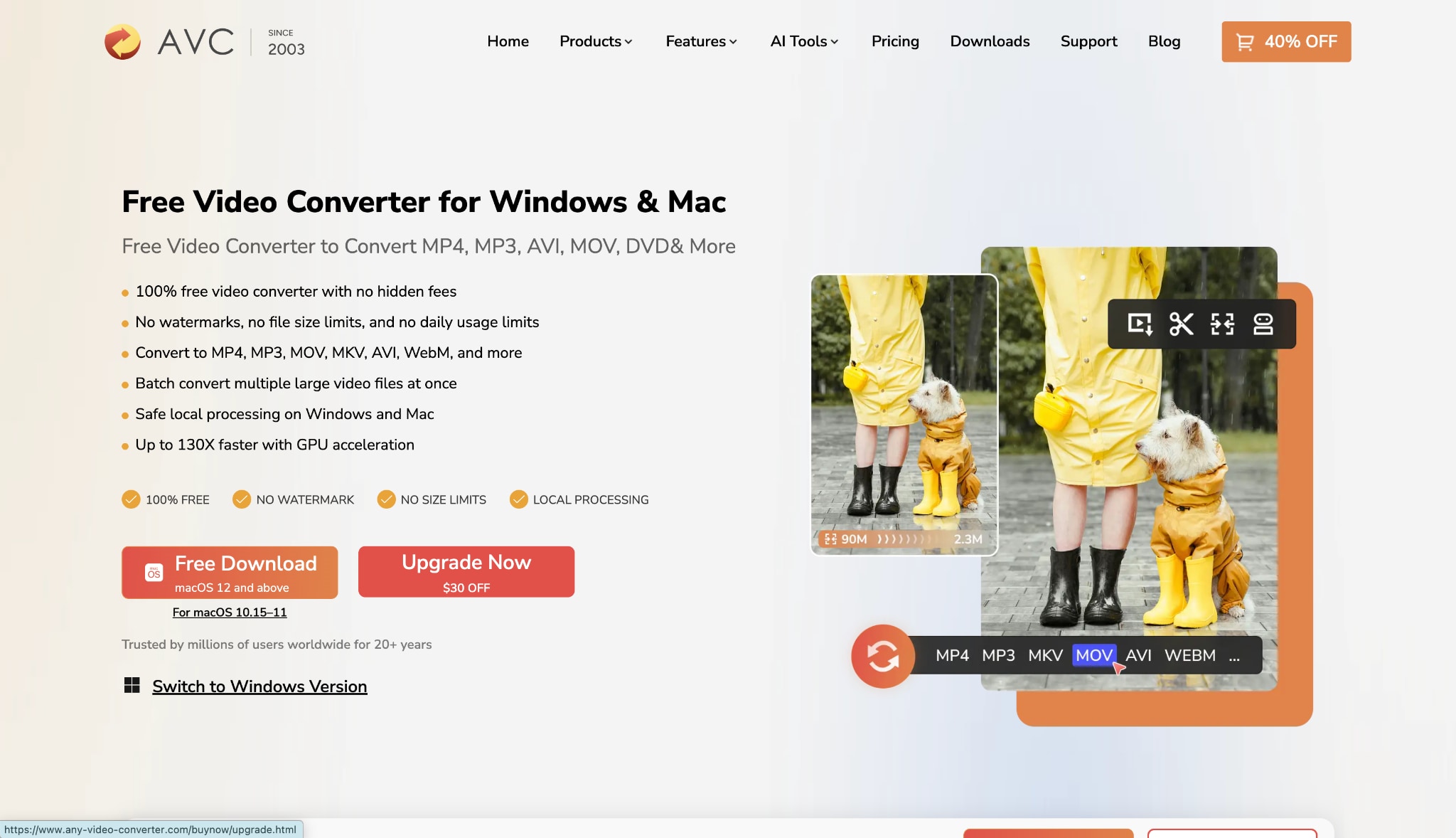 any video converter free homepage