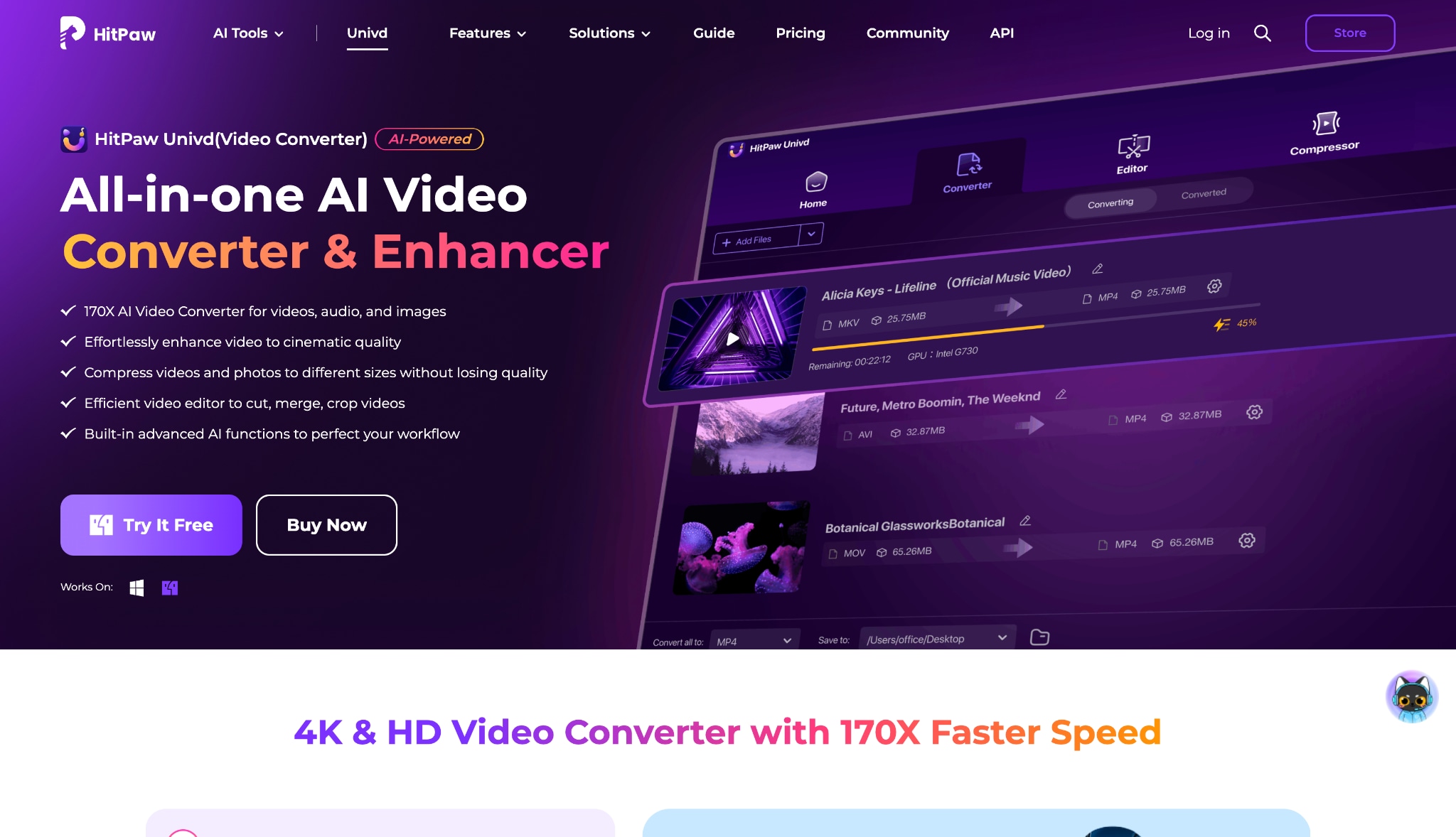 hitpaw video converter homepage