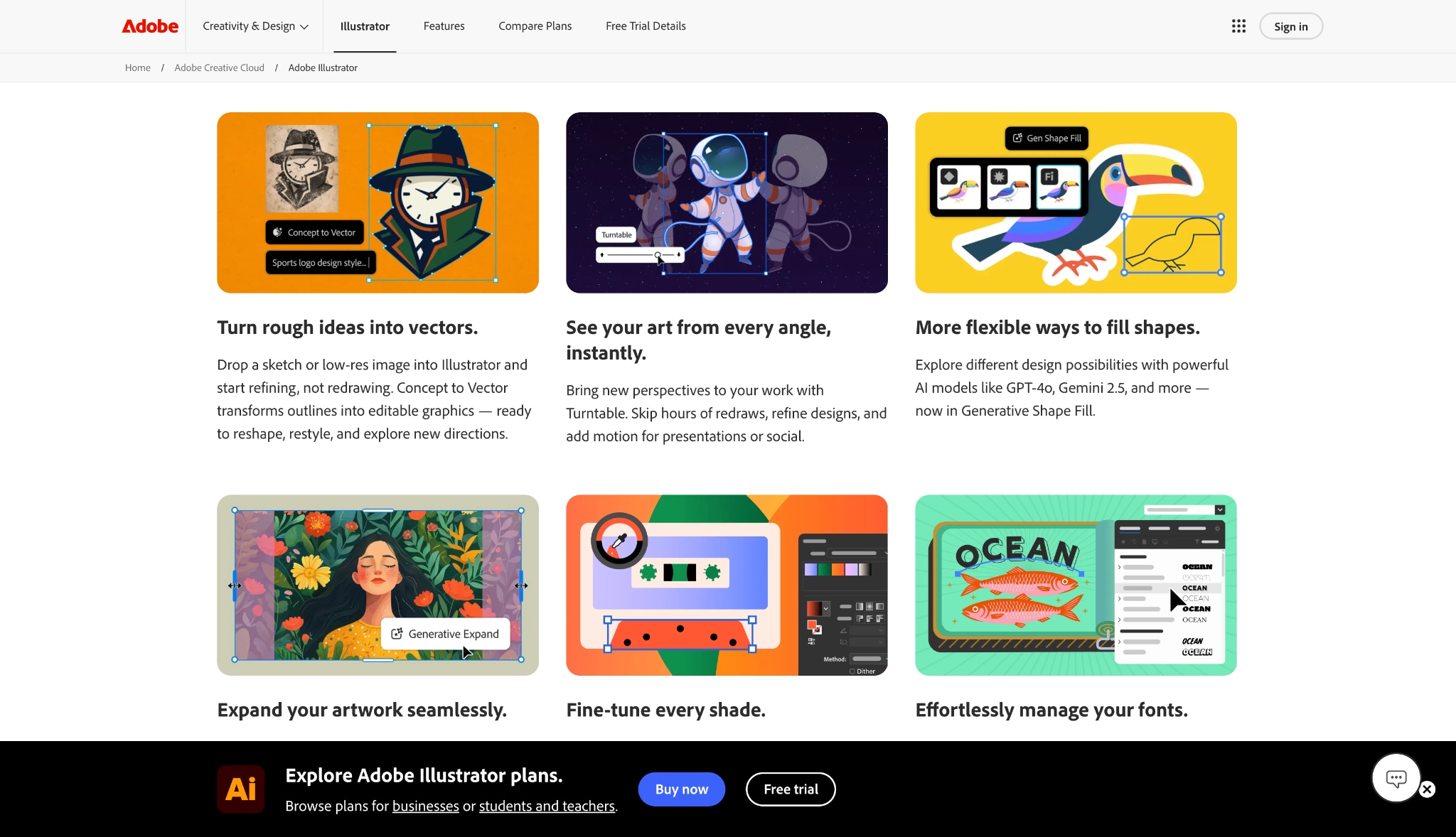 adobe illustrator homepage