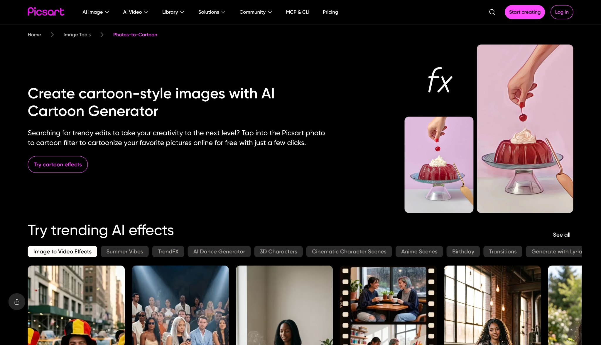picsart homepage