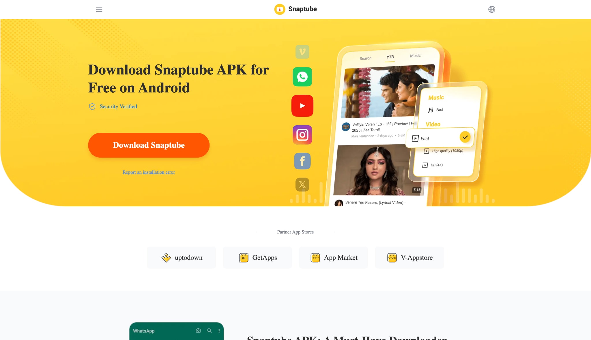 snaptube homepage