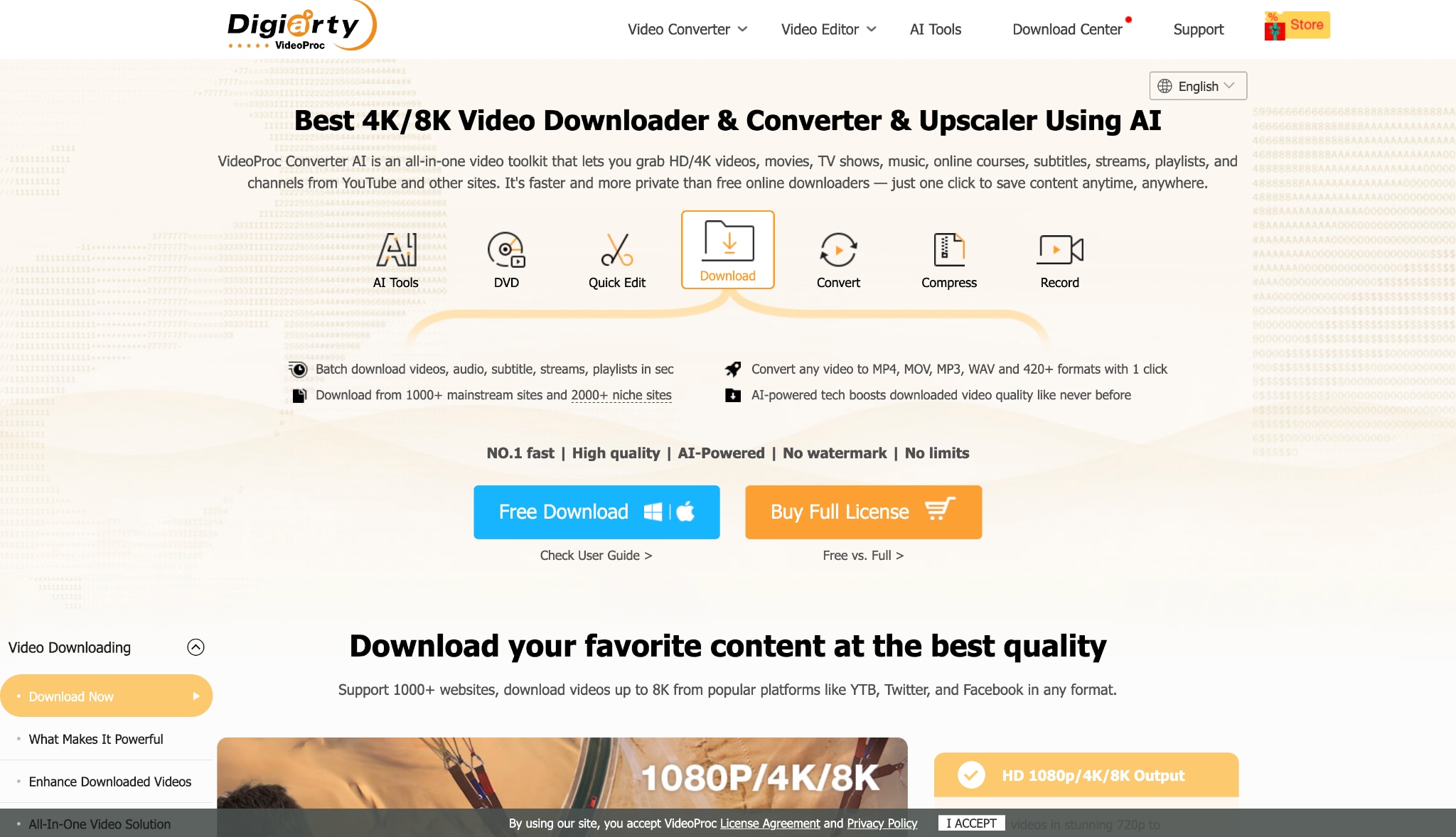 videoproc converter homepage
