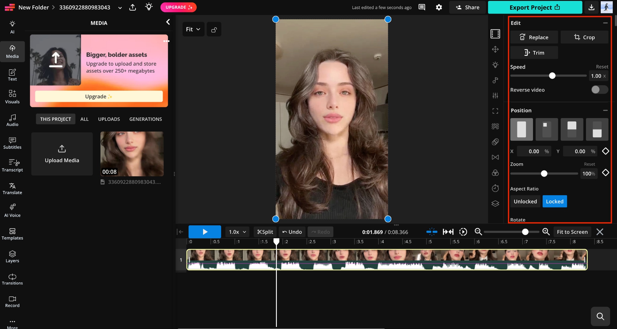 kapwing do basic editing