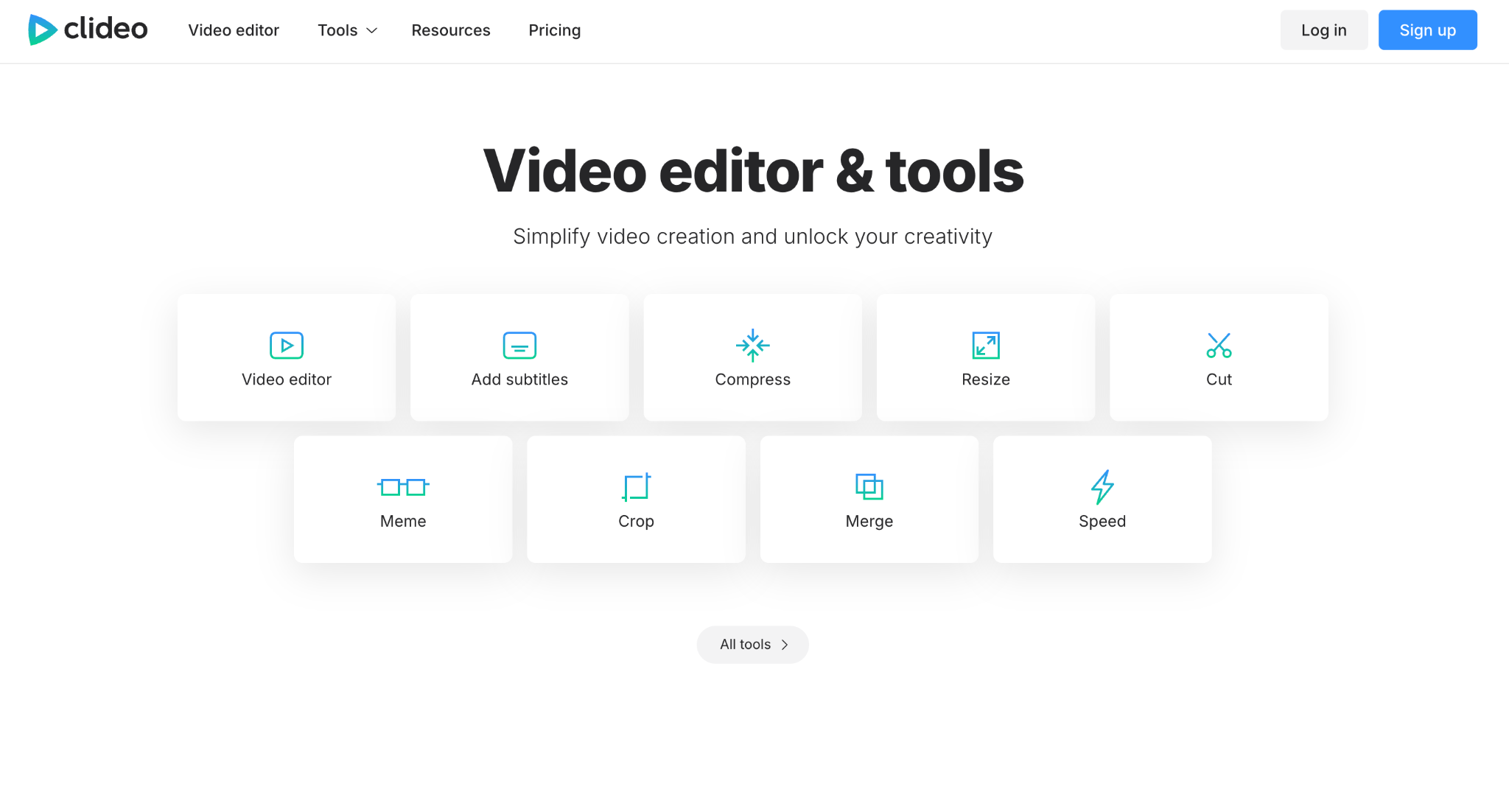 clideo homepage