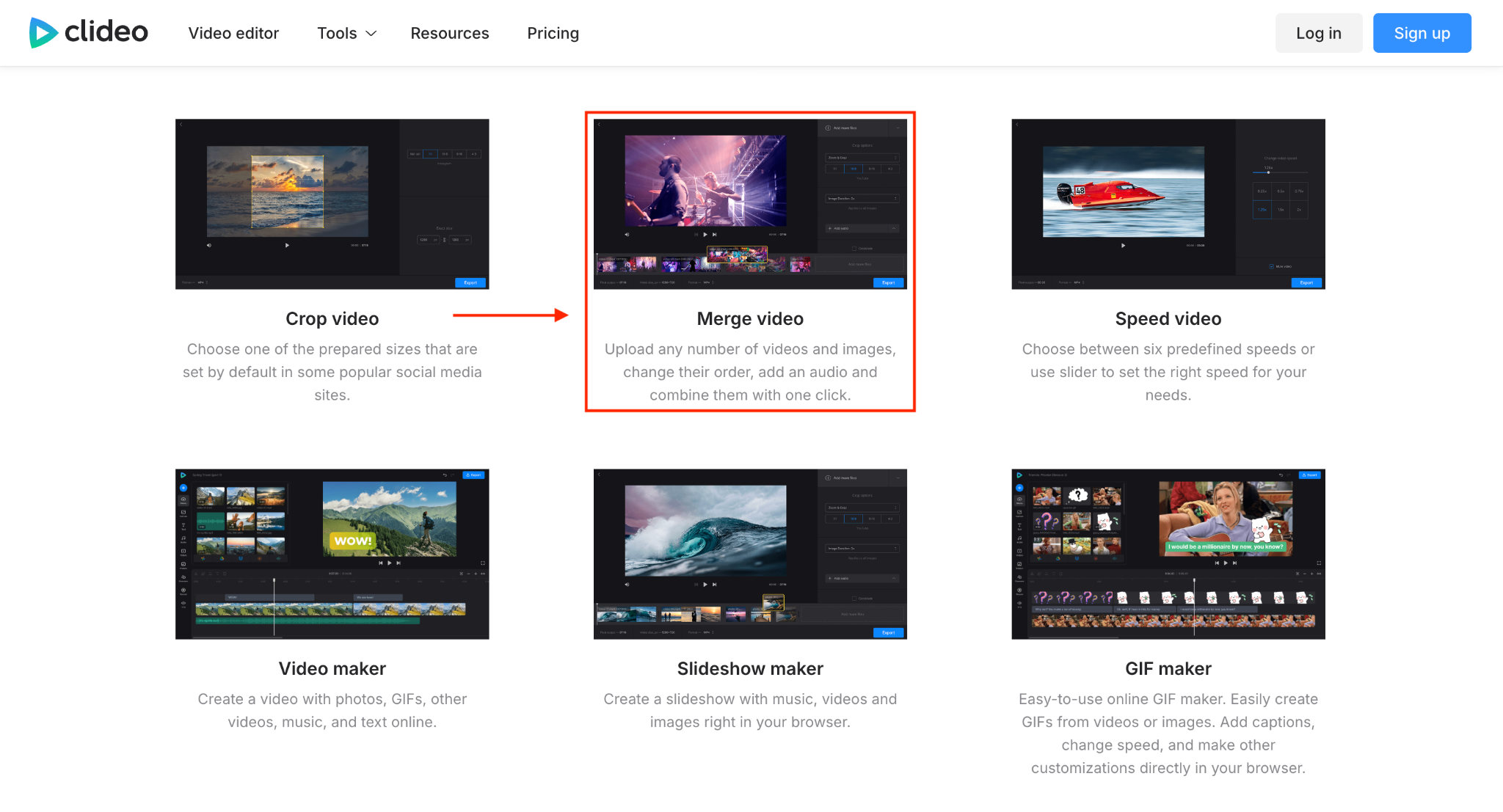 clideo merge video