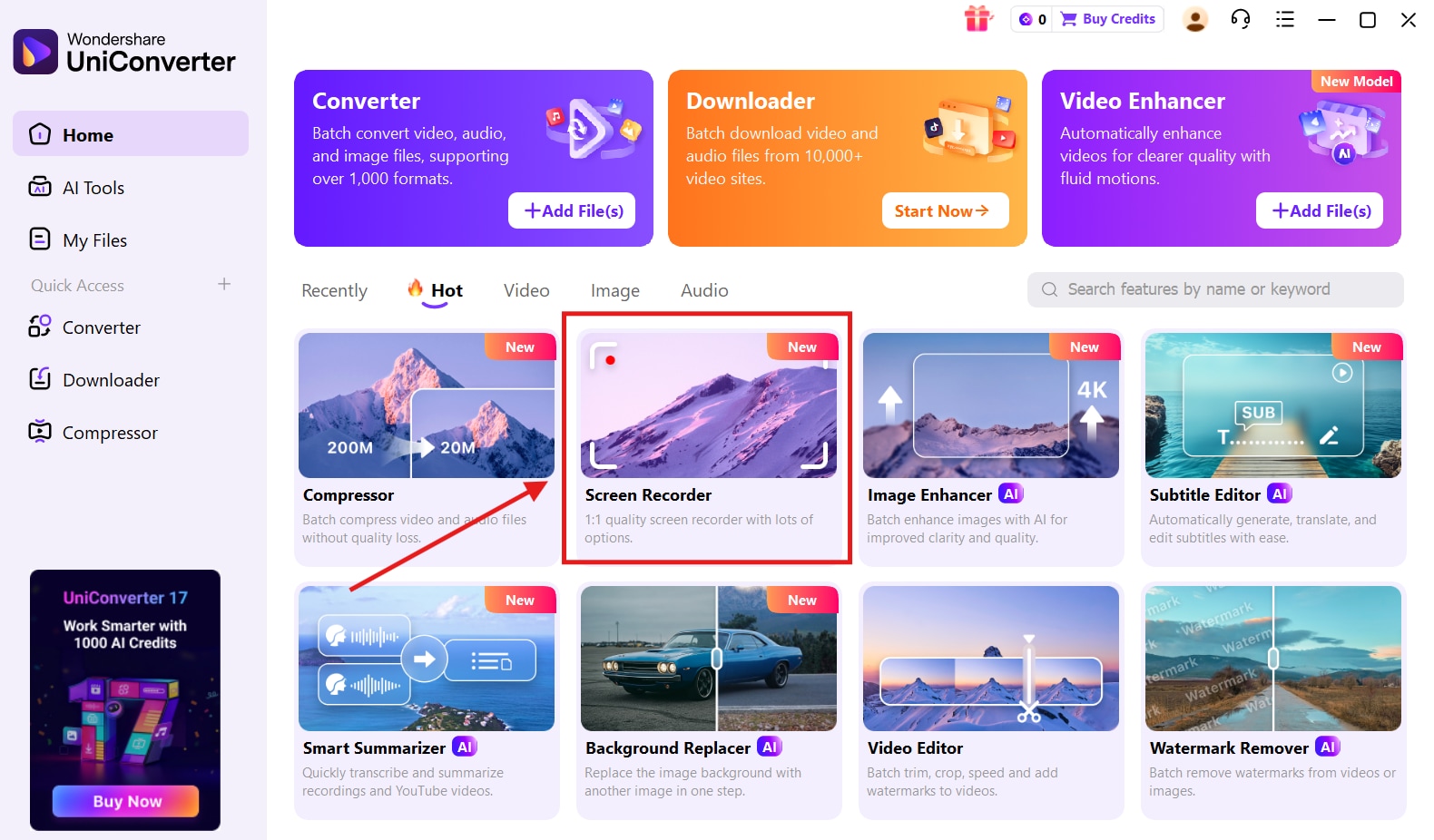 wondershare uniconverter screen recorder