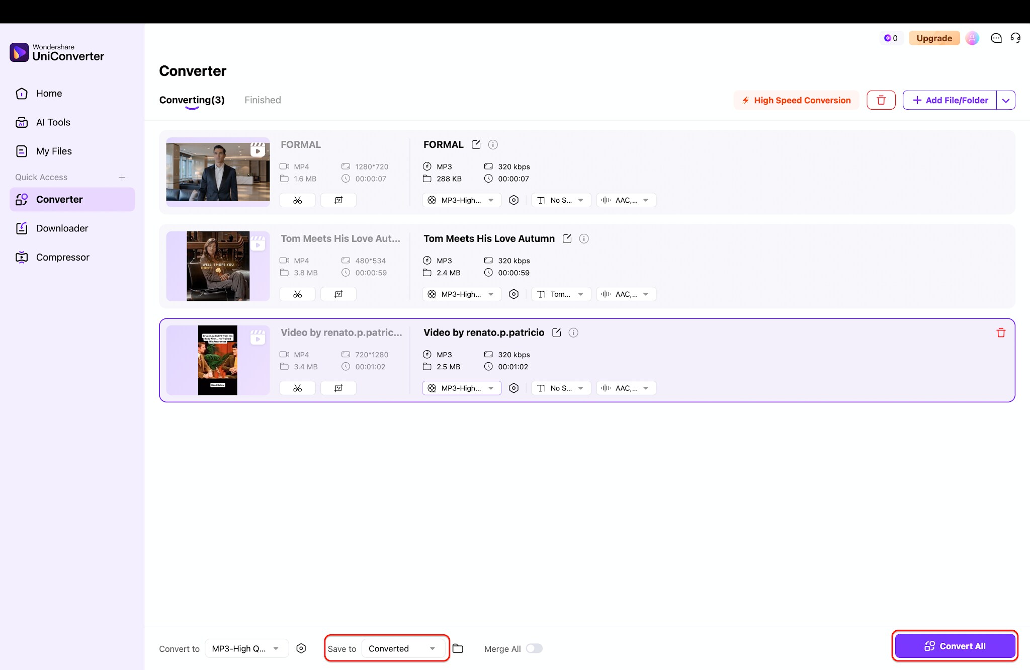 click convert all to batch convert