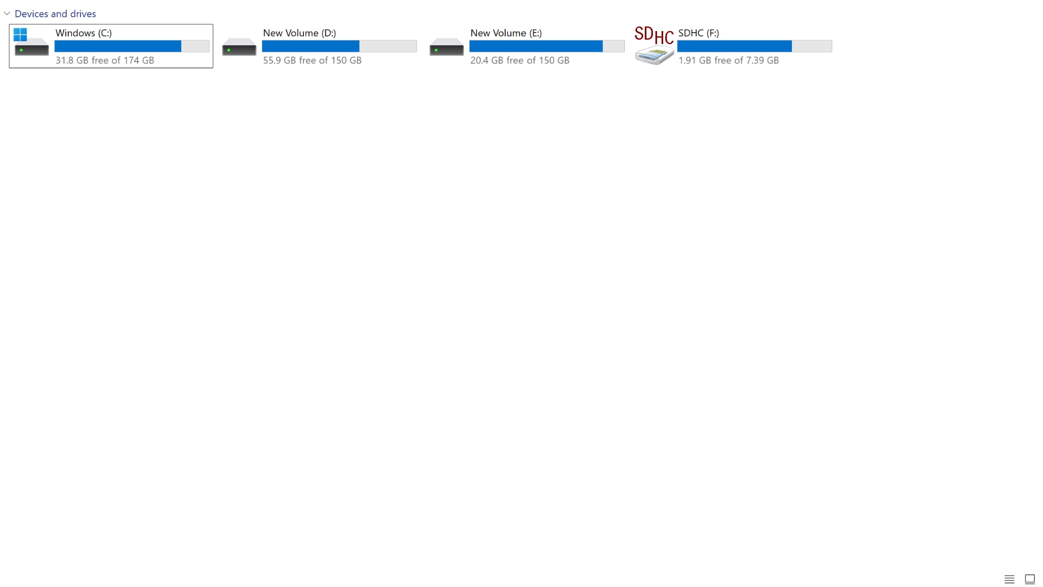 sd card speed this pc