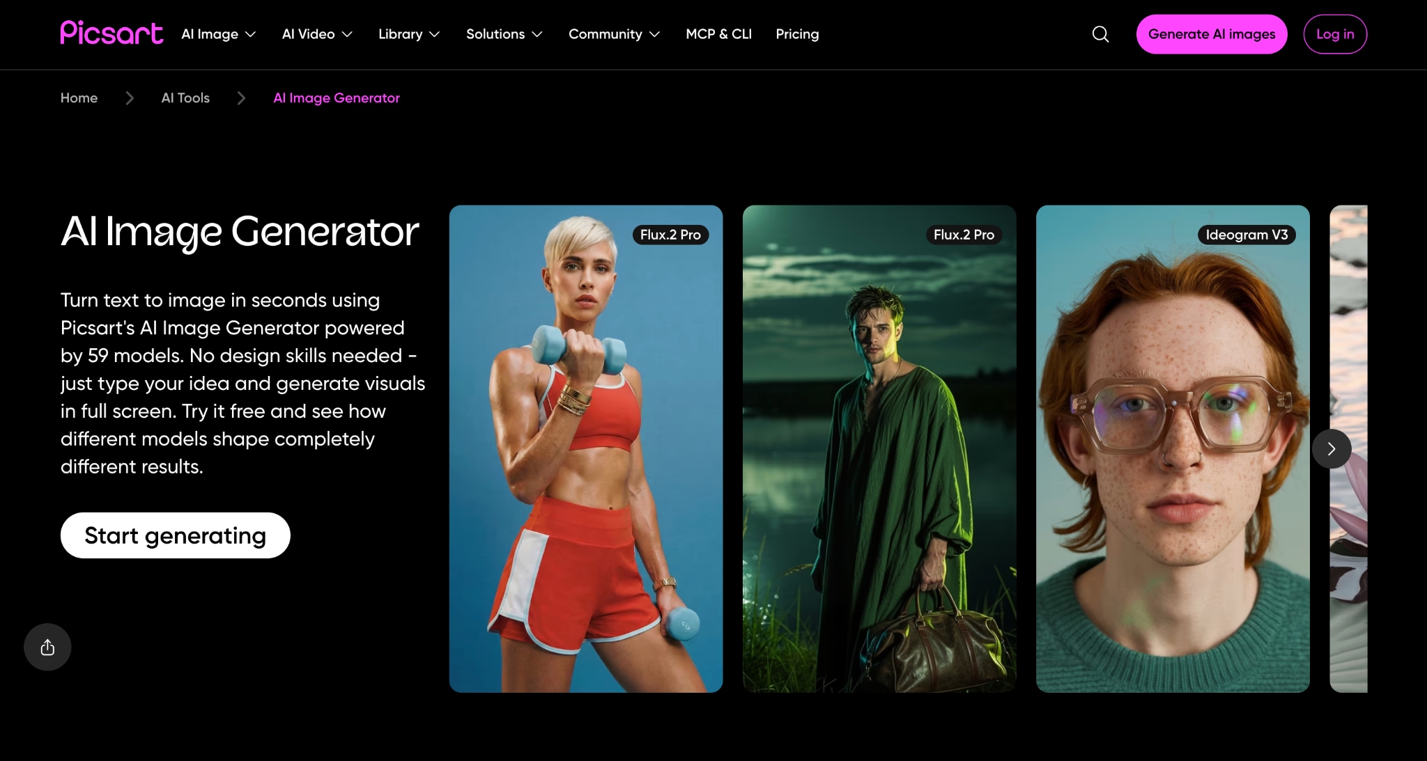 picsart homepage