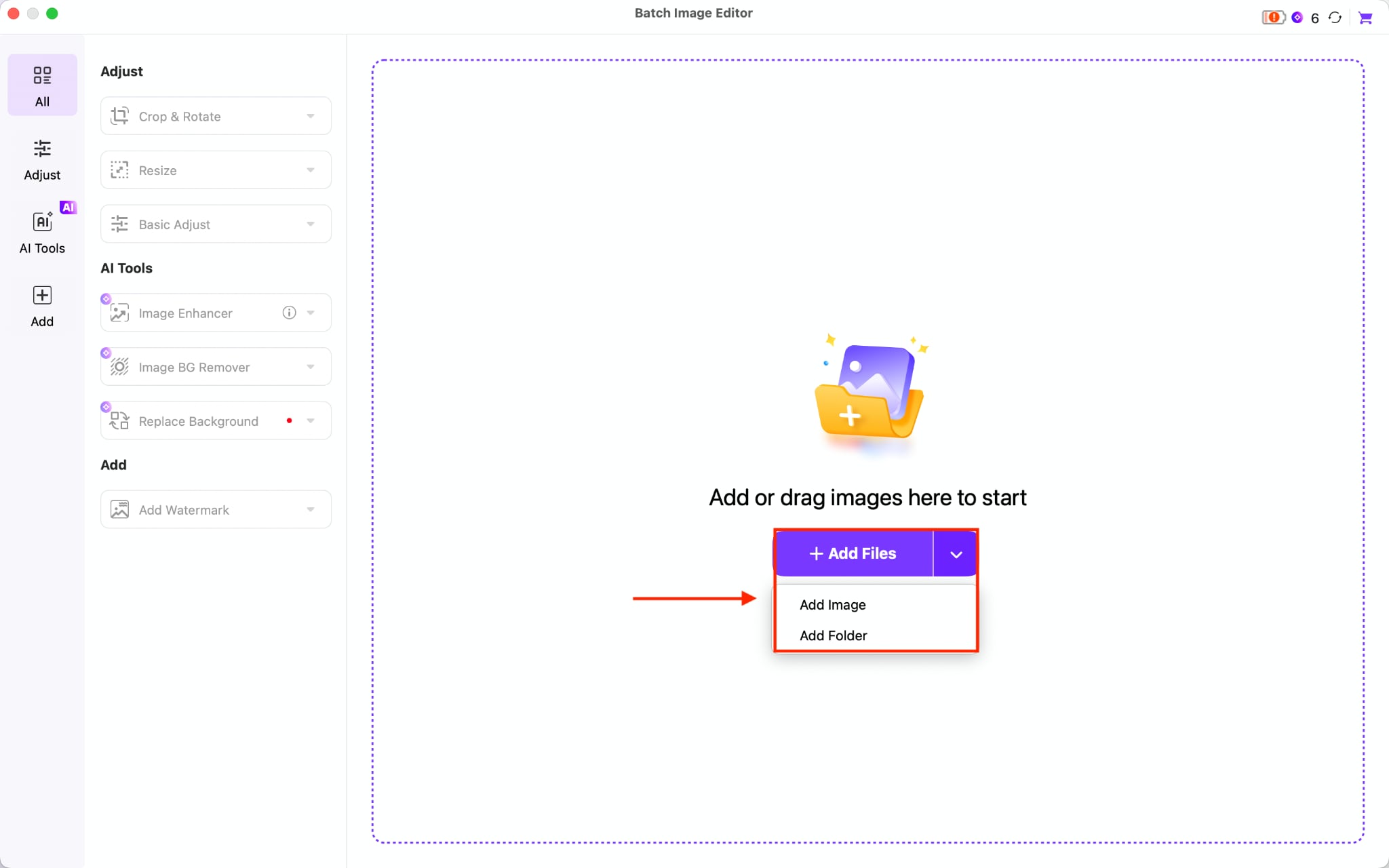 wondershare uniconverter add files