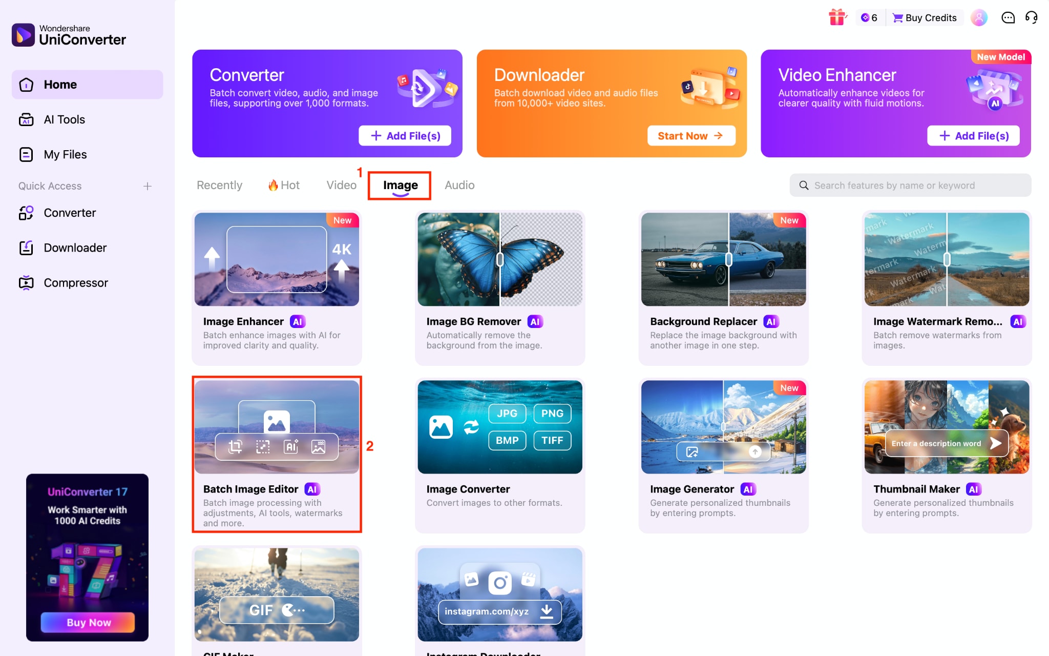 wondershare uniconverter batch image editor