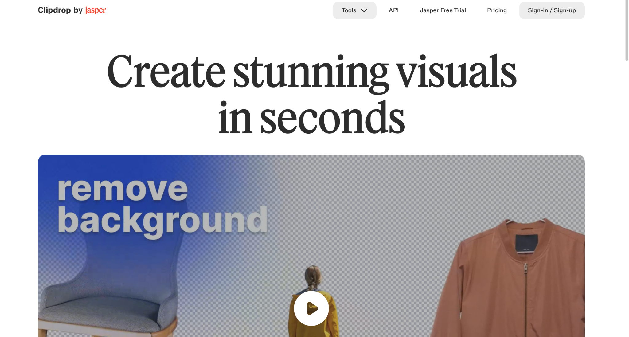 clipdrop homepage
