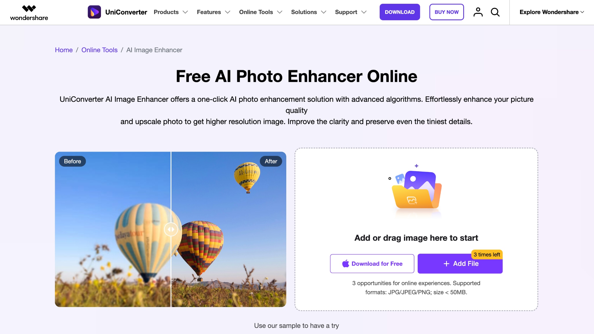 wondershare uniconverter homepage