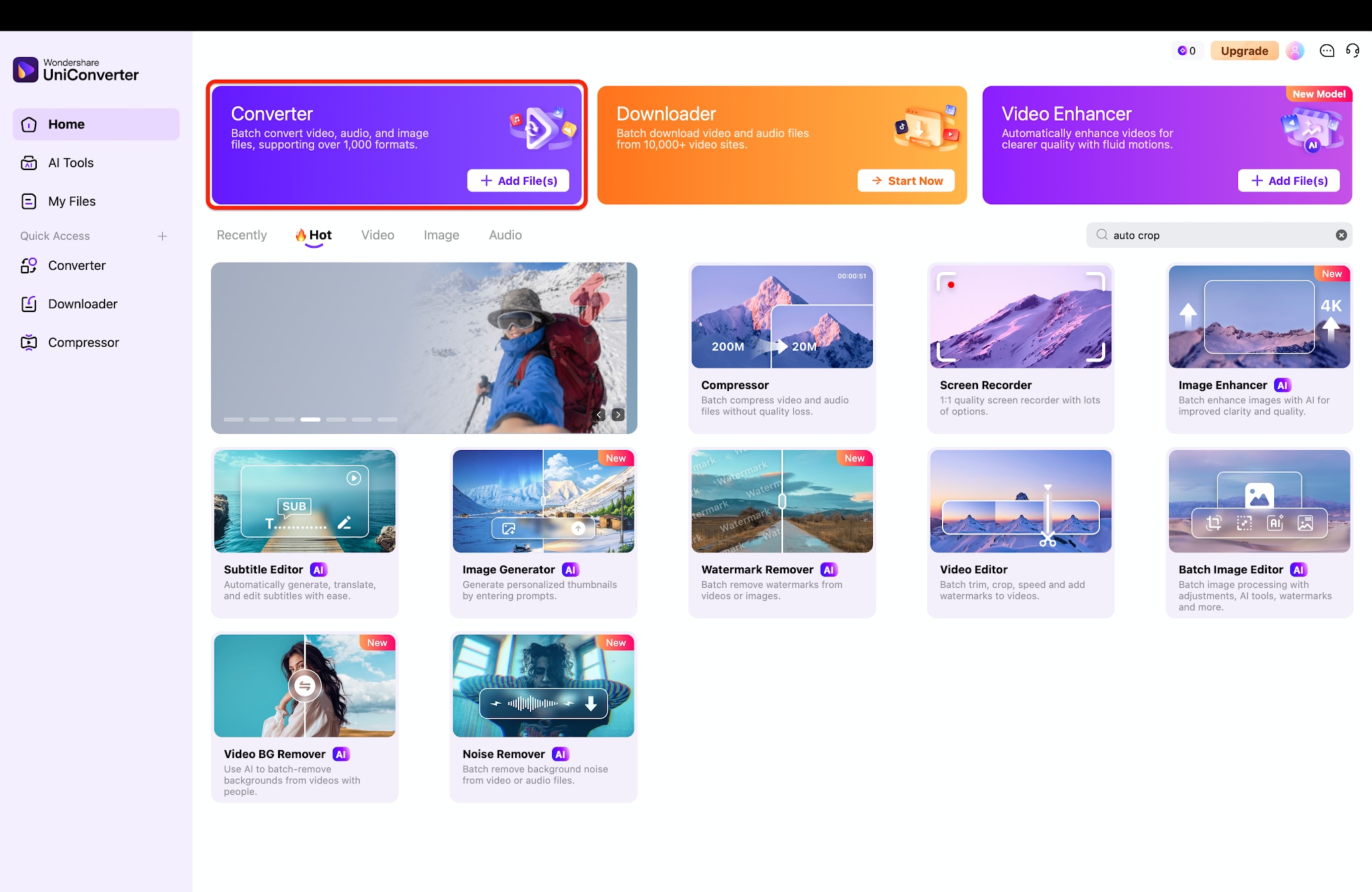 access the converter and upload fb images
