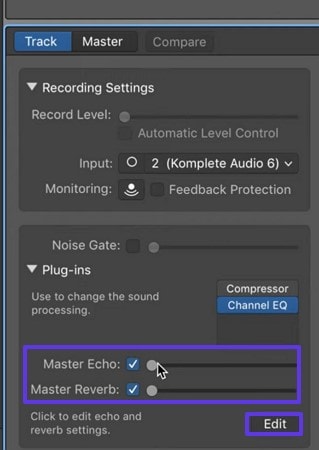 track slider adjustment remove echo
