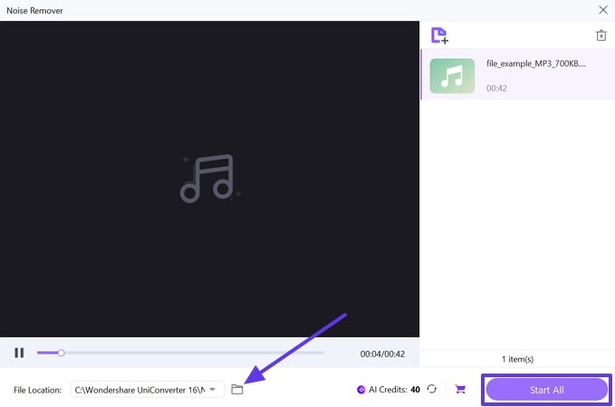 remove echo sound uniconverter