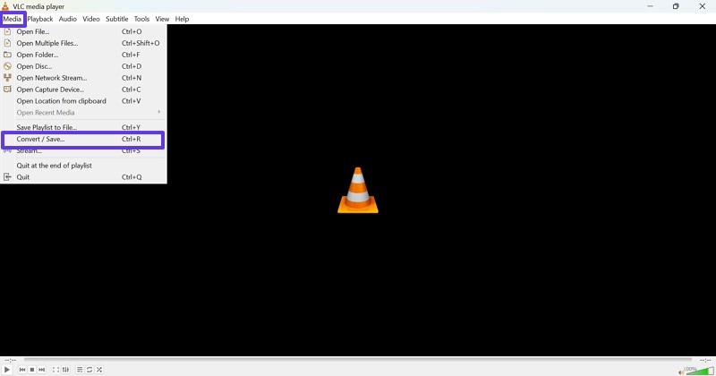 convert or save option vlc