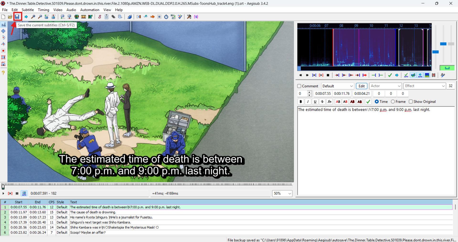 aegisub export video