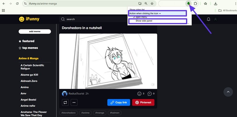 adjust ifunny to mp4 action settings