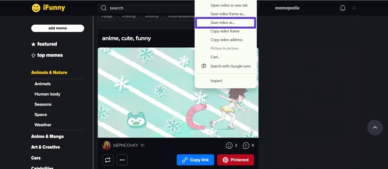 download videos on ifunny from website