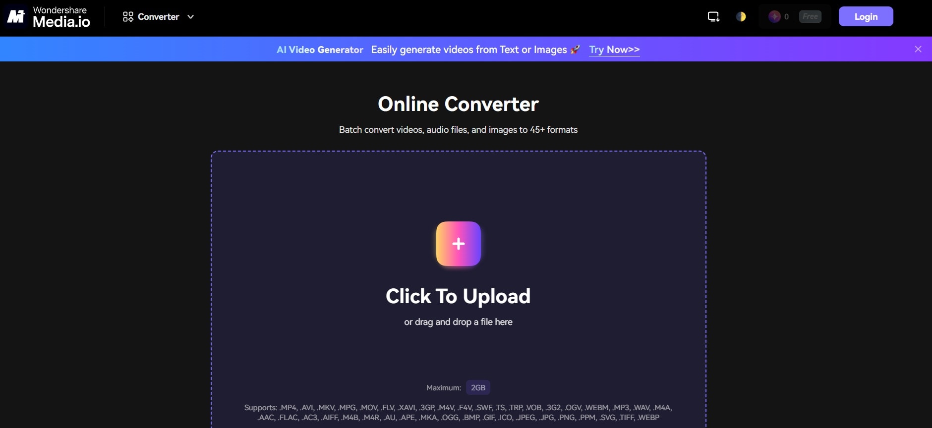 media io online converter