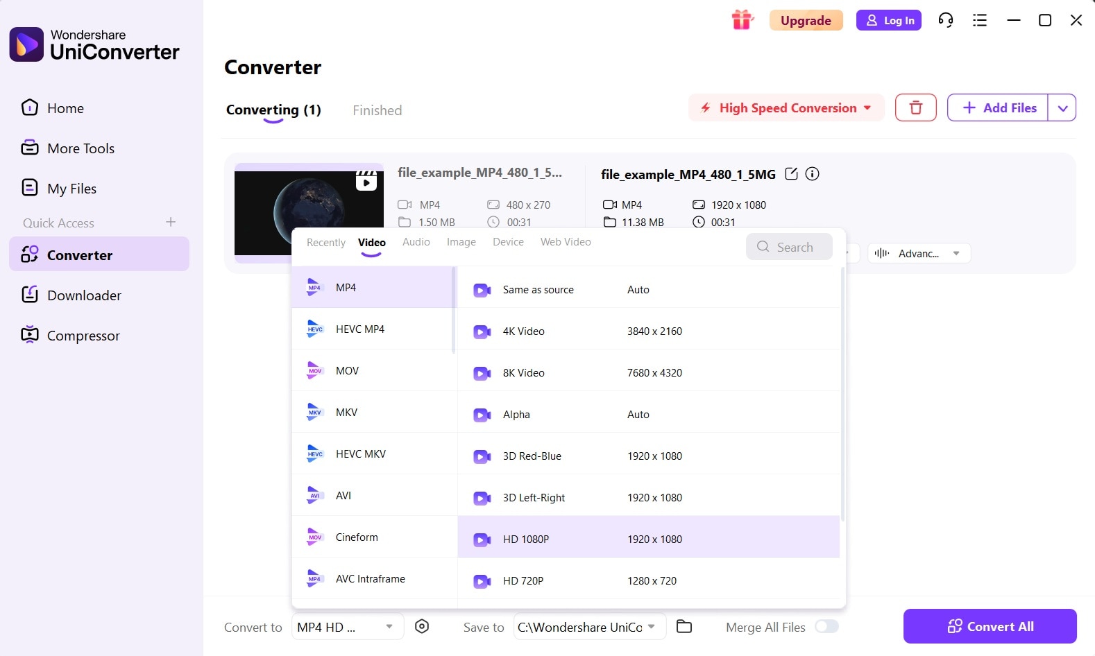 hit convert all save files