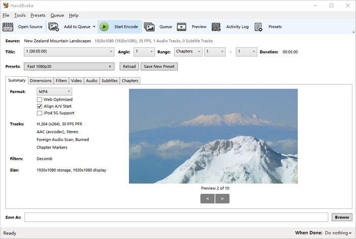 use handbrake to convert rmvb to mp4