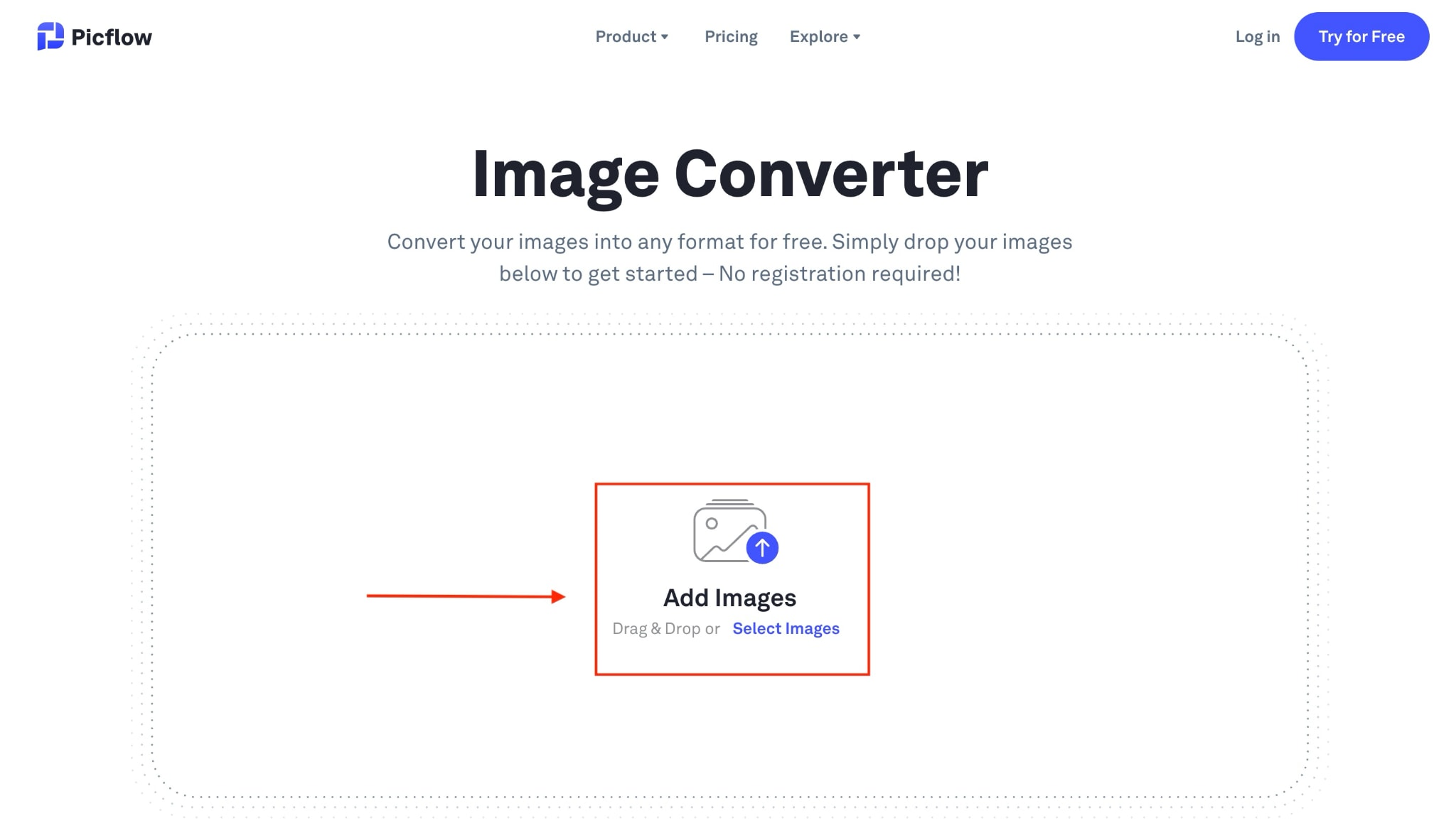 picflow upload image