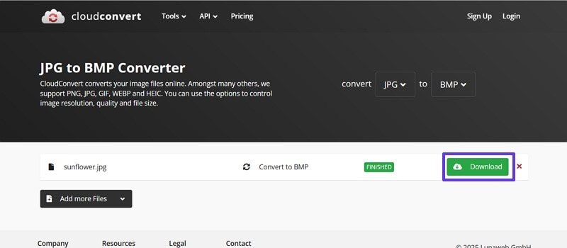 download convert jpg bmp file format