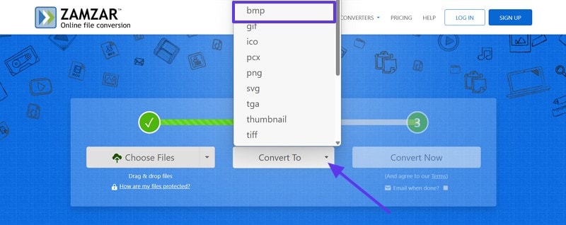 convert jpg bmp online tool