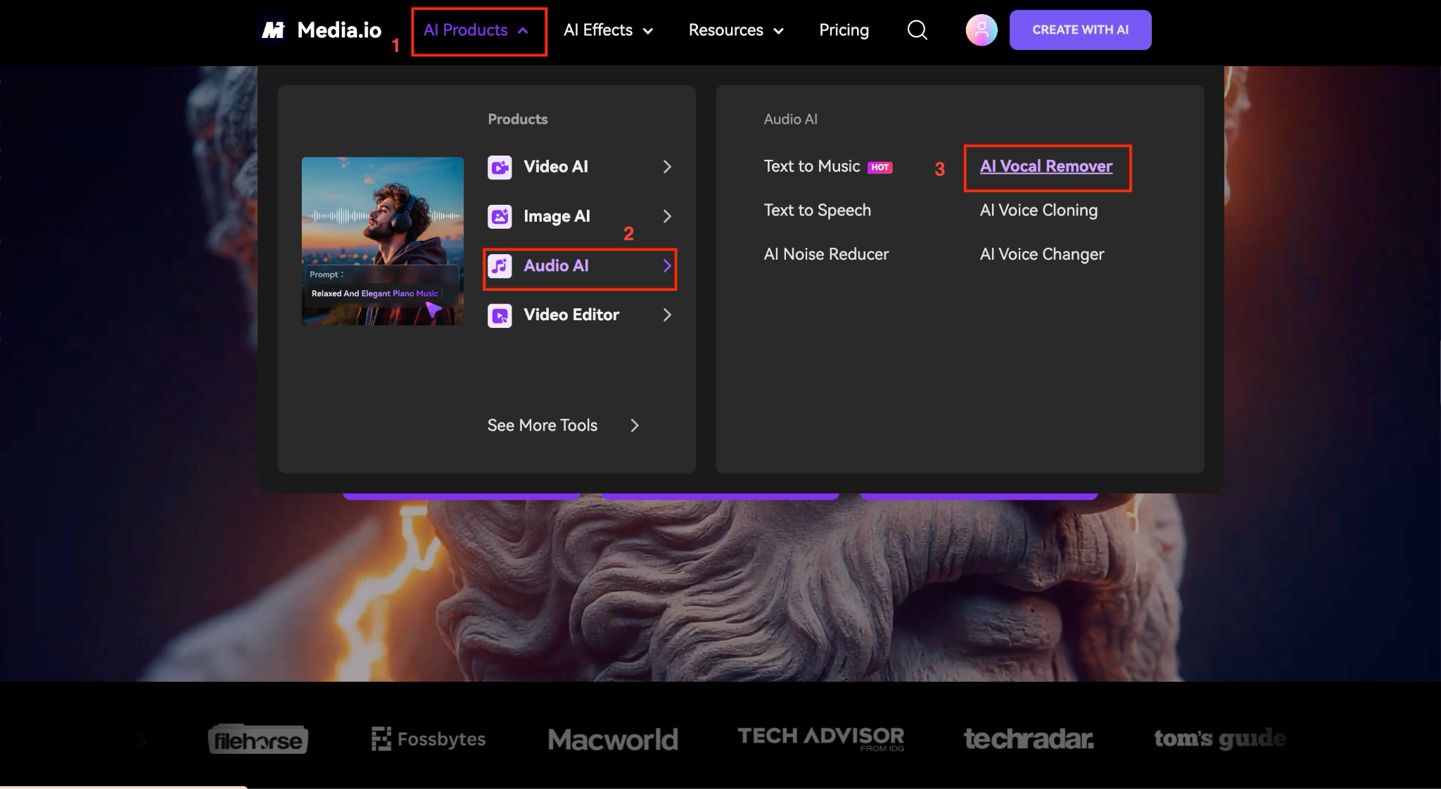 media.io ai vocal remover