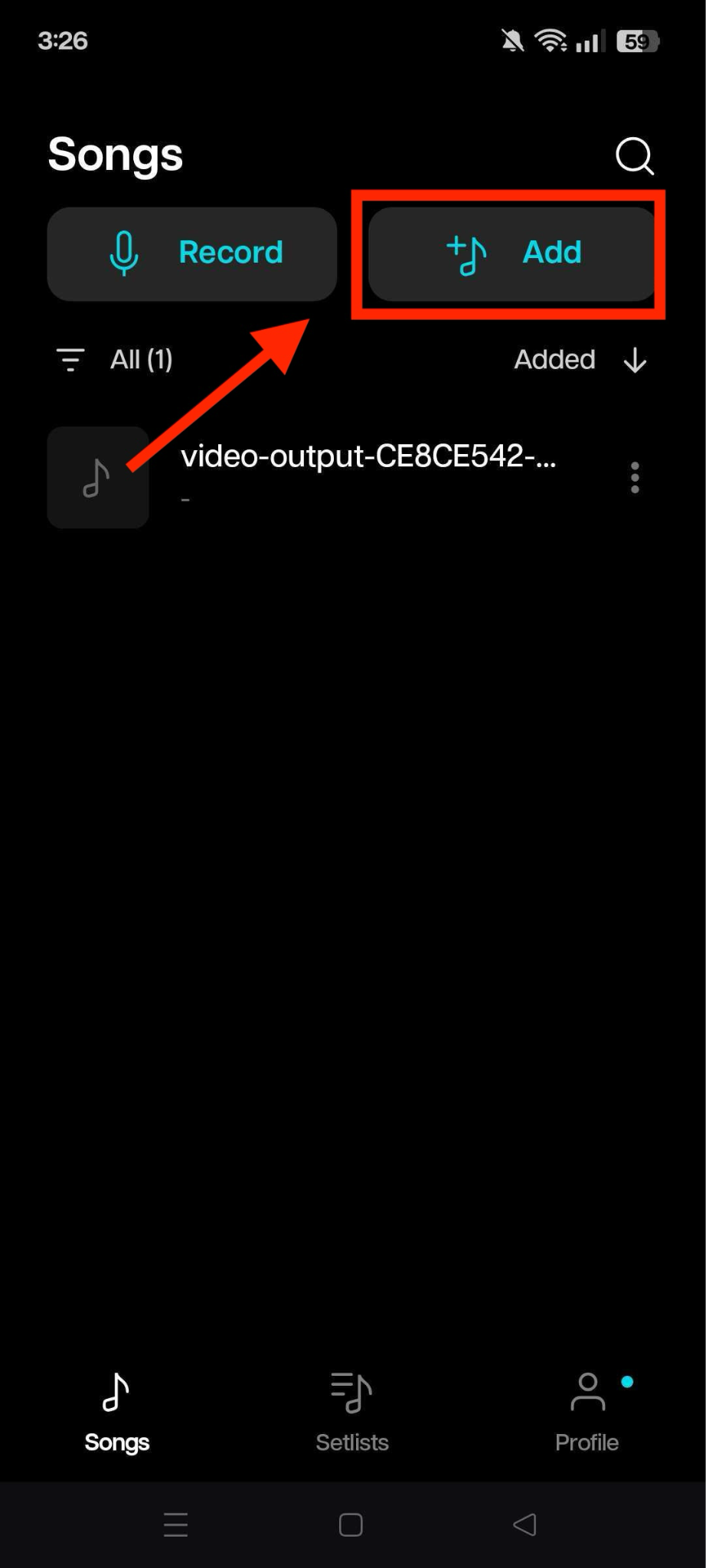 moises add file