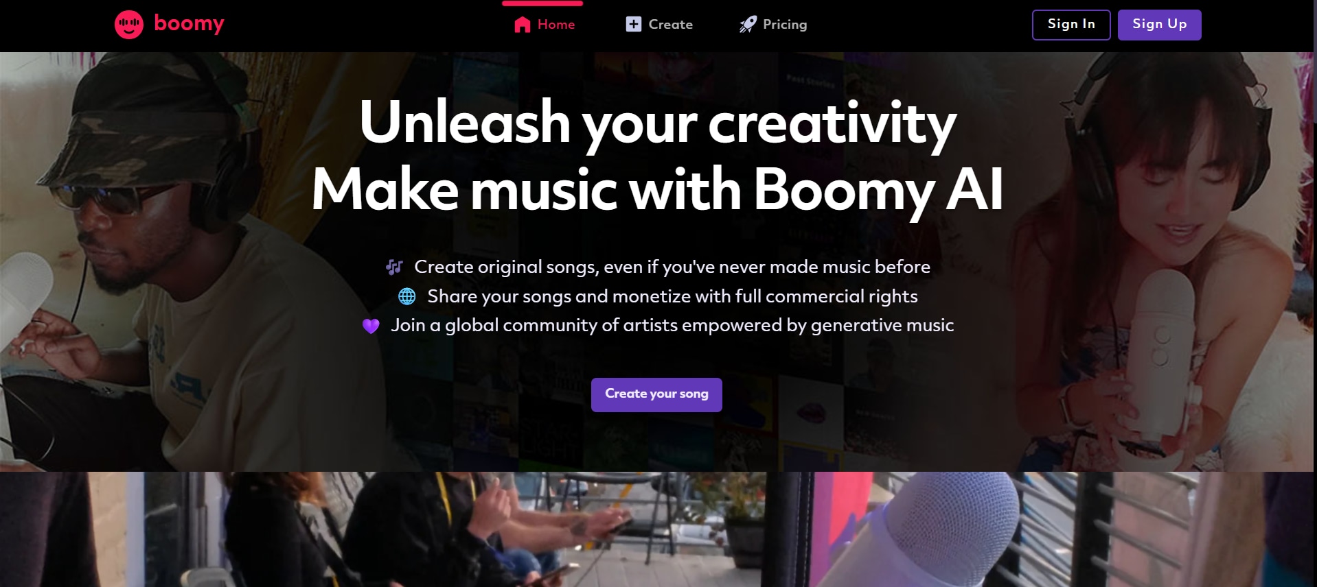 boomy instrumental generator